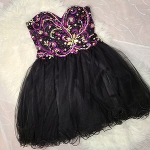 Black and Bright Pink dress